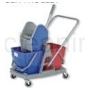 60L down bucket side-press mop wringer trolley
