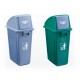 push lid waste bin