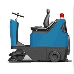 compact ride-on driving sweeper
