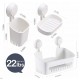 Vacuum Suction Cup Storage organizer Basket Toothbrush Holder Soap Dish Drill-Free